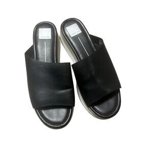 Dolce Vita Milo Black Platform Slide Sandals